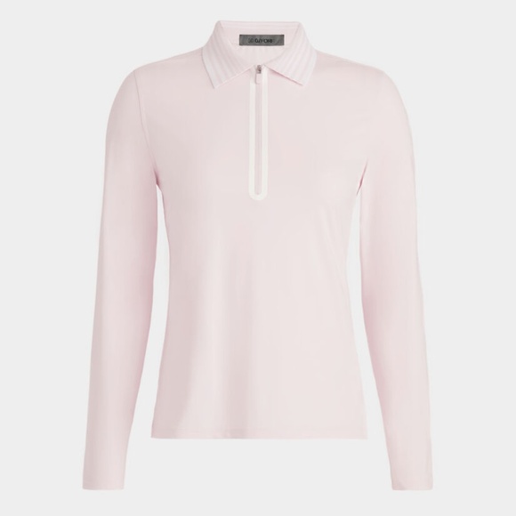 G/Fore Tops - G/FORE Women’s Silky Tech Nylon Quarter Zip Polo Blush Pink Lilac Small